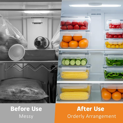BZLMDXW 12-Pack Food Storage Container Set kitchen organizers Meal Prep Containers Lock Lids Reusable Plastic Lunch Box Snack Salad Containers 12 Boxes and 12 Lids Pantry and Kitchen Organization