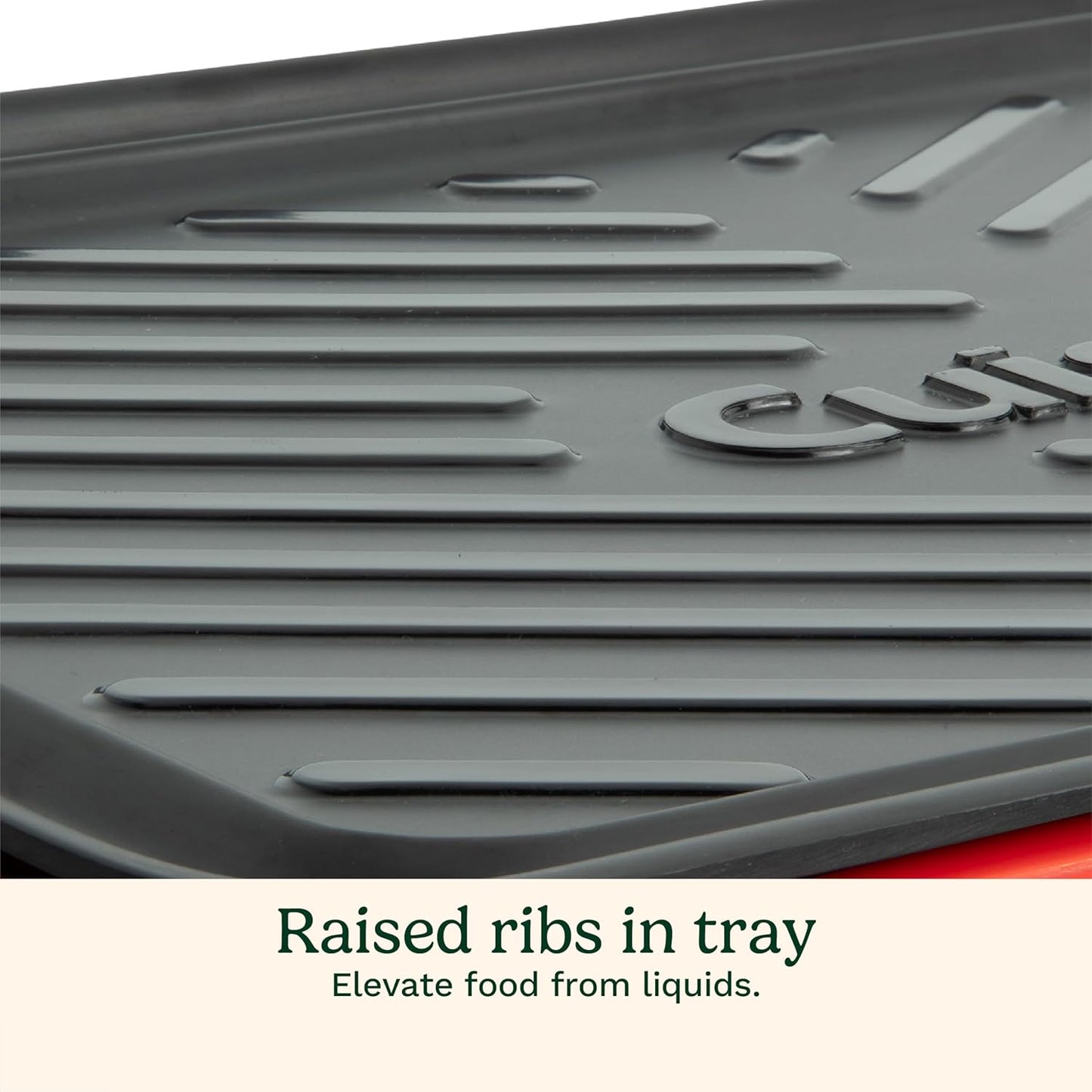 Cuisinart CPK-210 Grilling Prep and Serve Trays, Black and Red Large 18” x 14.5”