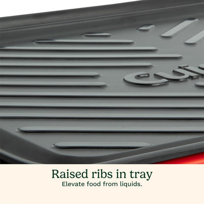 Cuisinart CPK-210 Grilling Prep and Serve Trays, Black and Red Large 18” x 14.5”