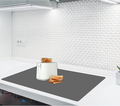 Silicone Mats for Kitchen Counter, 47.3"x23.6"x0.08" Largest Heat Resistant Mat Kitchen Island Waterproof 2MM Thick Countertop Protector Mat Nons-slip Extra Large Counter Mat (Black)