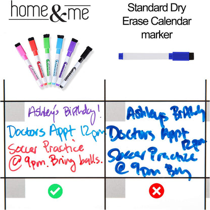 Cinch! Magnetic Calendar Bundle of 3 - Monthly, Weekly, Daily Planning Dry Erase Boards for Fridge - Magnetic Fridge Calendar Whiteboard Set with 6 Fine Tip Markers, Large Eraser, and Magnets