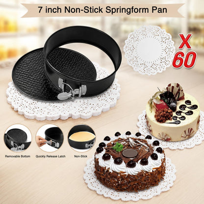 Accessories for Instant Pot, 73 PCS Accessories for Pressure Cooker for 5/6/8 Qt Electric Pressure Cooker -2 Steamer Baskets, Steamer Rack, Non-stick Springform Pan, Egg Rack