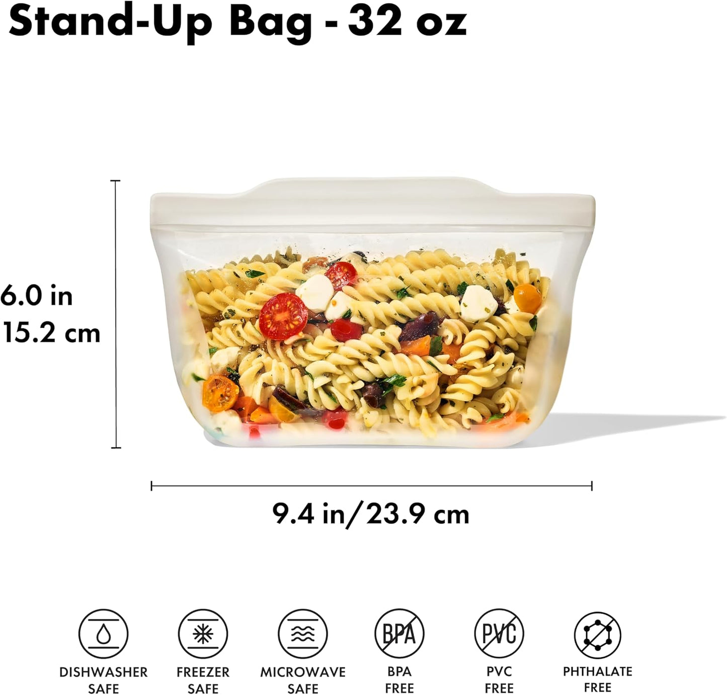 OXO Good Grips Silicone Reusable Bag - Stand-Up Cup (8 oz) - Oat