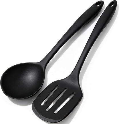 2 Piece Large Silicone Pancake Spatula Turner Set