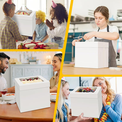 WINKIO Cake Boxes 12 inch, Cake Carrier Holder, Storage Transport Container