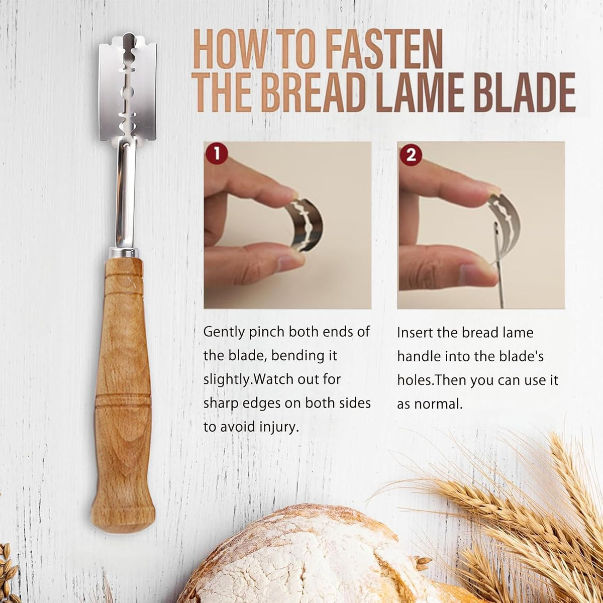 Bread Lame Blades, 20-Pack Bread Lame Blades Refill, Bread Scoring Blade Replacement, 6Cr13 Surgical-Grade Stainless Steel Blades - Precision Razor Blades Designed for Sourdough Bread Scoring