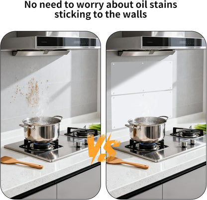 Stainless Steel Stove Backsplash, Kitchen Splatter Shield Silver 12"x16"