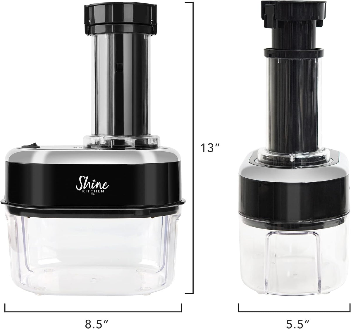 Shine Kitchen Co. SES-100 Electric Vegetable Spiralizer with No Slip Veggie Grip