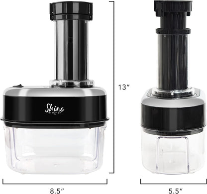 Shine Kitchen Co. SES-100 Electric Vegetable Spiralizer with No Slip Veggie Grip