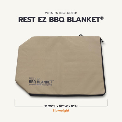 Rest EZ BBQ Blanket® - Insulated Meat Resting Bag for Moisture Retention and Tender BBQ - Heavy-Duty with Wide Mouth Design for Briskets, Pork Shoulders, Steaks