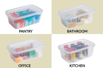 Rubbermaid Cleverstore 17 Qt Clear Storage Bins with Lids, 6-Pack, Stackable, BPA-Free, Made in USA