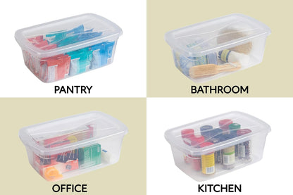Rubbermaid Cleverstore 17 Qt Clear Storage Bins with Lids, 6-Pack, Stackable, BPA-Free, Made in USA