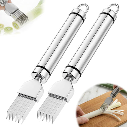 2 Pcs Onion ShredKnife Green Onion Slicer Kitchen Cutter Knife