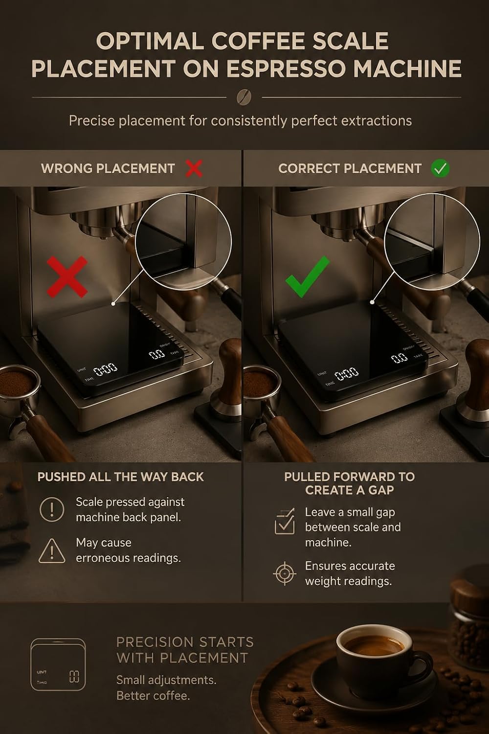 Espresso Coffee Scale with Timer, 0.1g Precision Mini Scale