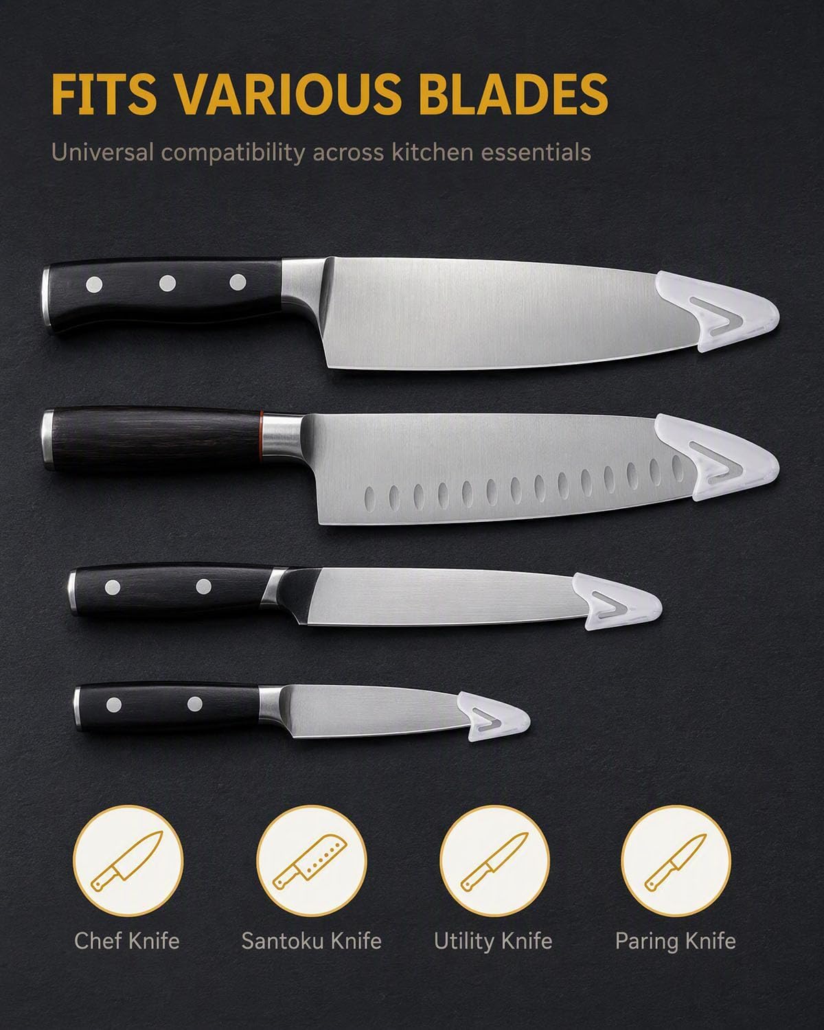 Kichvoe 25 Pack Knife Tip Protector, Plastic Safety Cover for Chef Knives