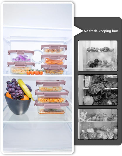 5-Pack Borosilicate Glass Containers with Tempered Lids, 35.2oz/4.4 Cup Airtight Meal Prep Set, Microwave/Freezer Safe (Gray)