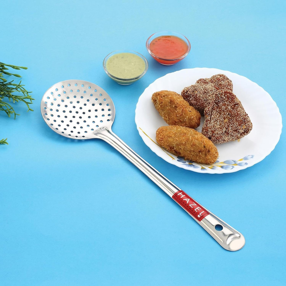 HAZEL Stainless Steel Cake Pie & Pastry Serving Spoon with Handle Slicer Lifter, Silver