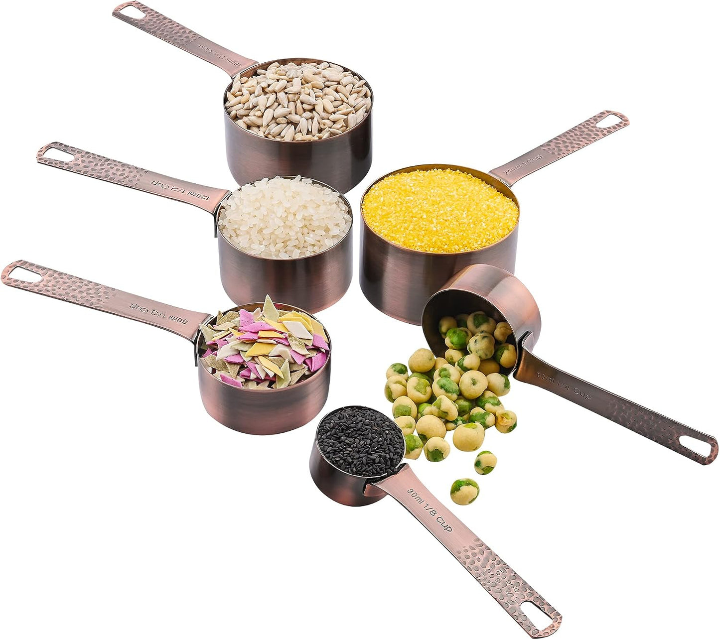Measuring Cups and Spoons Set of 14, 18/8 Stainless Steel Measuring Cups Spoons Set, 6 Measure Cups and 7 Measure Spoons with Leveler