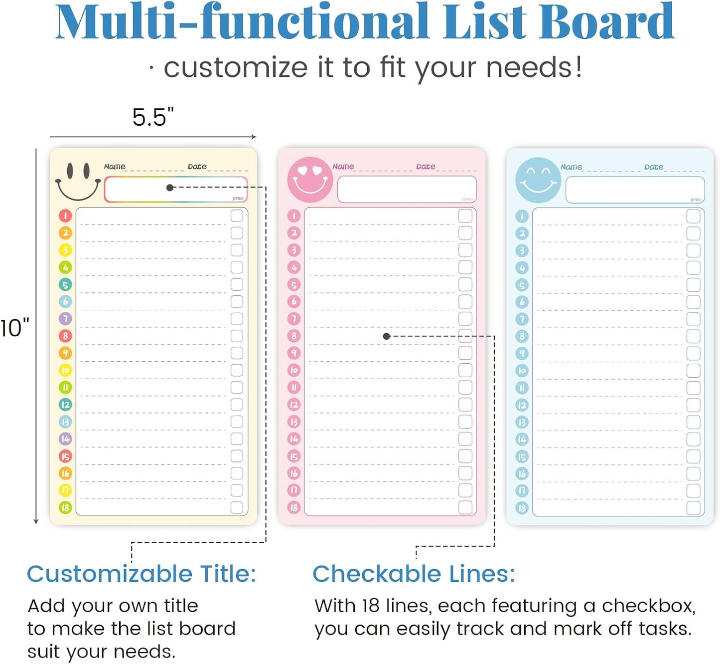 JJPRO Magnetic Monthly Calendar Whiteboard Set for Refrigerator-Monthly Planning Board, Weekly Menu Planner and to Do List for Fridge with 6 Markers-14.5" x11