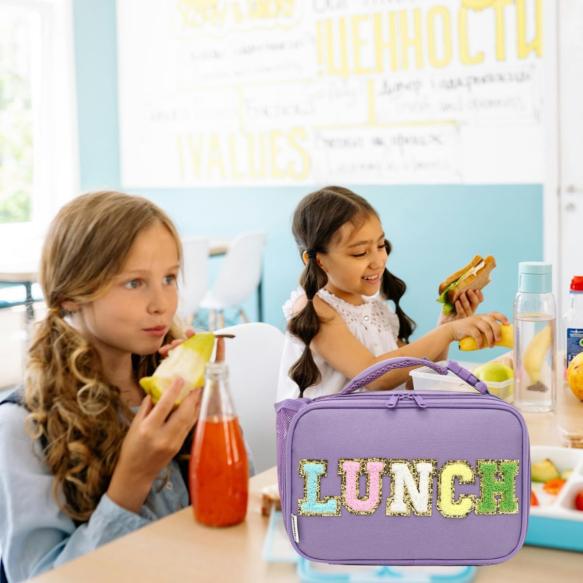 GYEUKHAM Insulated Lunch Box for School, Thermal Reusable Durable Freezable Lunch Bags for Kids Boys Girls Men Women - Small Soft Cooler Portable Lunch Tote Kit for Work Picnic Travel,Black
