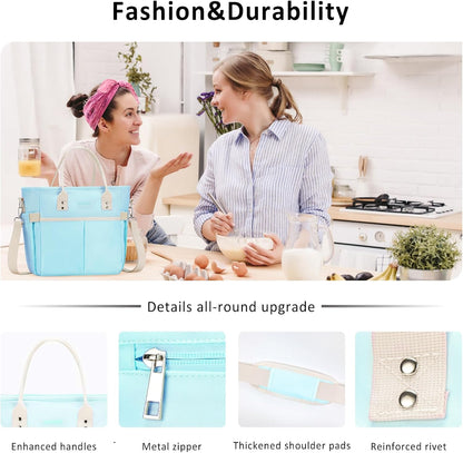 MAXTOP Lunch Bag Women for Work Insulated Thermal Lunch Box for Men with Wide-Open Pocket Reusable Leakproof Cooler Bags with Removable Shoulder Strap for Teacher Nurse Office Picnic Travel Black