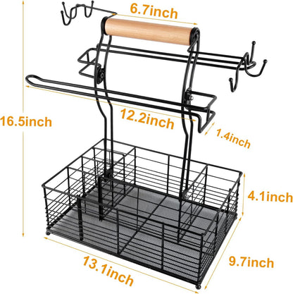 Concons Grill Caddy, BBQ Caddy for Outdoor Grill, Camping Essentials, Camping Accessories, Outdoor Kitchen BBQ Grill Accessories for Camper, Tailgate Essentials, Grilling Gifts for Men