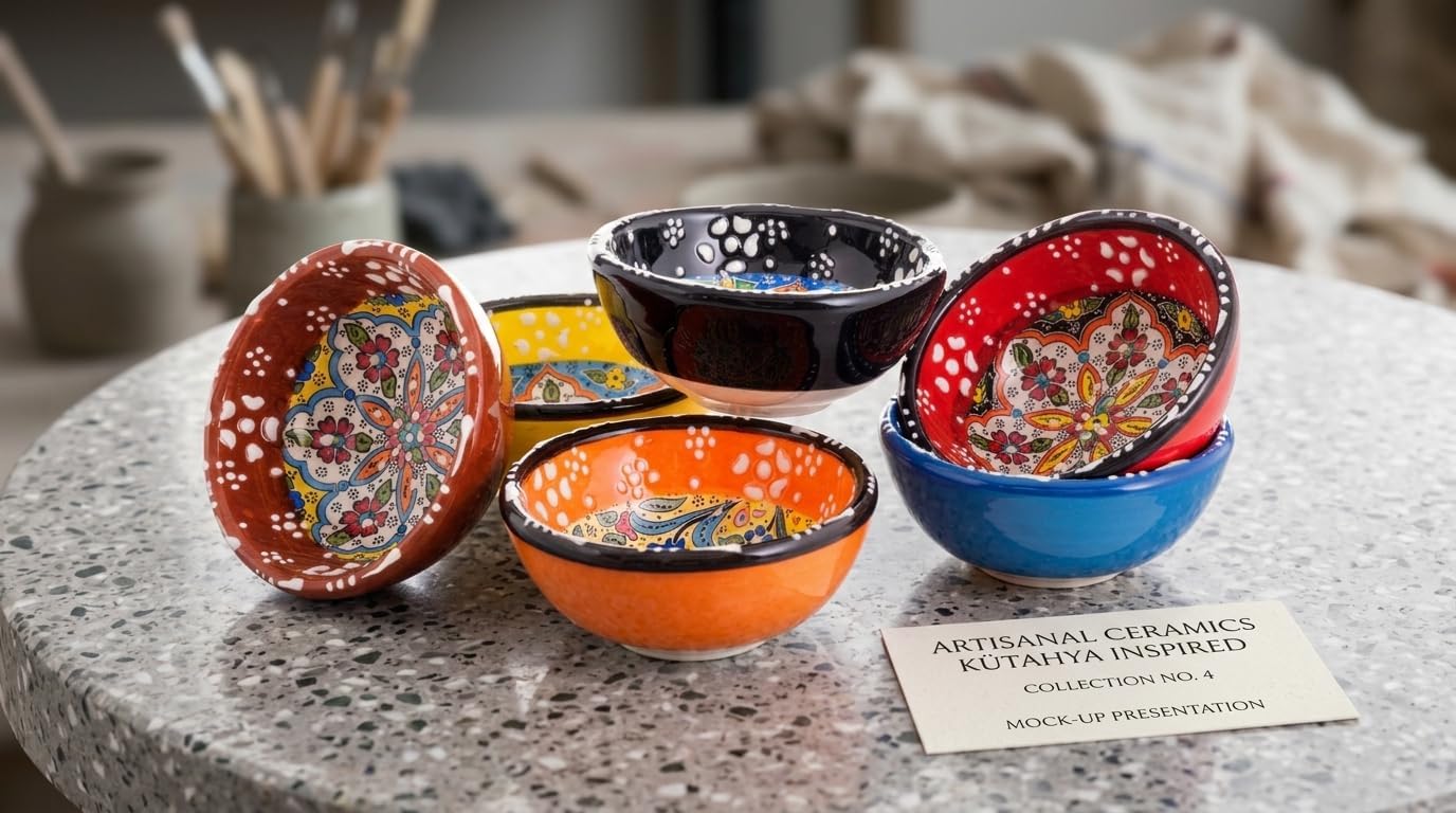 Terracotta Pinch Bowls Set of 8 – Small Ceramic Prep Bowls for Spices, Sauces & Dips – Mini Dipping Bowl for Kitchen Prep, Serving & Charcuterie – Colorful Handmade-Style Bowl