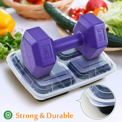 Enther Meal Prep Containers Single Lids Food Storage Bento BPA Free | Stackable | Reusable Lunch Boxes, Microwave/Dishwasher/Freezer Safe Portion Control (28 oz), 12 Pack 1 Compartment