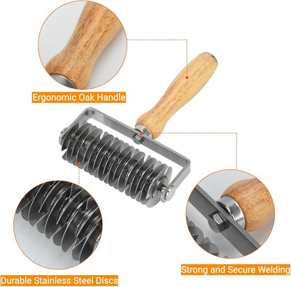 Pastry Lattice Roller Cutter, Pastry Cutter for Pie Bread Beef Wellington