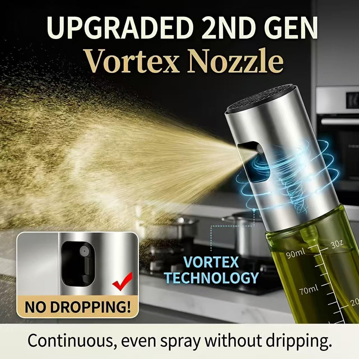 Oil Sprayer for Cooking - Olive & Avocado Oil Spray Bottle