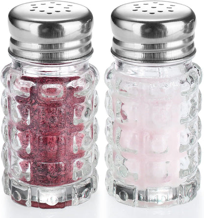 Salt and Pepper Shakers Set,Farmhouse Glass Spice Jars Kitchen Gadgets