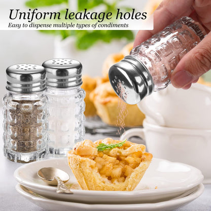 Salt and Pepper Shakers Set,Farmhouse Glass Spice Jars Kitchen Gadgets