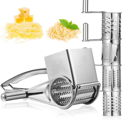 Honoson Rotary Cheese Grater Stainless Steel Handheld