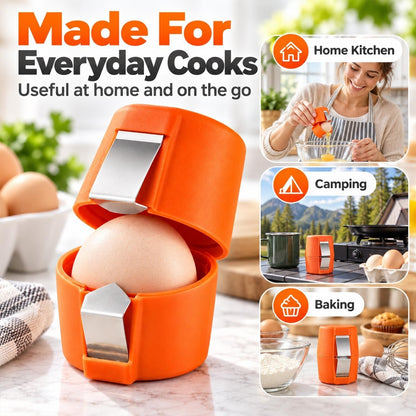 Egg Peeler Portable Tool for Hard Boiled Prep with Crack and Peel Design