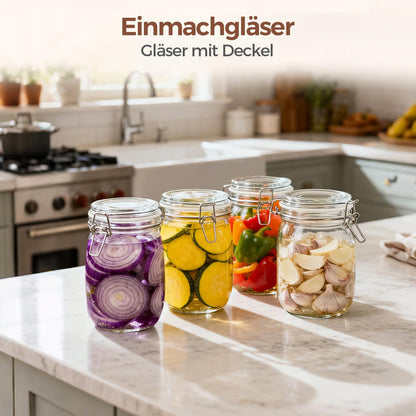 ComSaf Glass Pantry Jars with Airtight Lids 0.7 Gallon 2 Pack Wide Mouth | Flour sugar rice, Sourdough pickling, Pantry organization, Scoop included, Baking supplies, Bulk food storage, Large capacity
