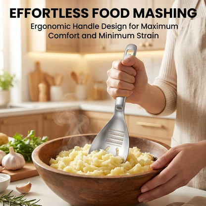 Sakerplus Multifunction Stainless Steel Cooking Grater Spoon, 5-in-1，1