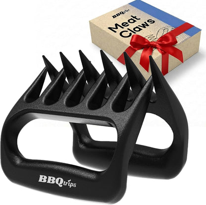 Meat Claws for Shredding Pulled Pork - Heavy Duty Solid Bear Claws Meat Shredder, Heat Resistant BBQ Smoker Accessories & Grilling Tools, Turkey Lifter Handling Forks, Gifts for Men