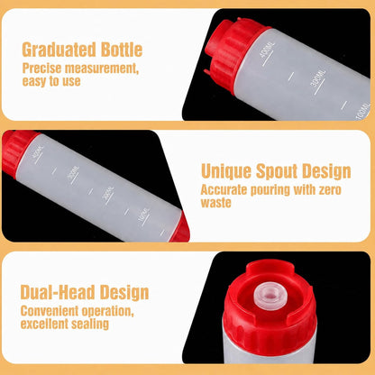 2 Pcs 16 oz Inverted Squeeze Bottles, Valve Condiment Dispenser (Black)