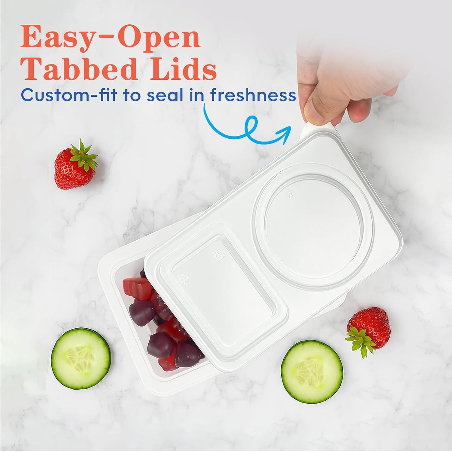 20 Sets Reusable Snack Containers with Lids, 2 Compartment Snack Pack Containers for Food Storage & Meal Prep, Travel Snacks, Leakproof, Split-Proof