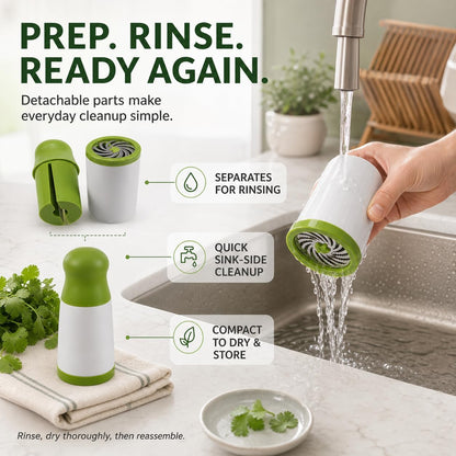 Manual Cilantro Chopper and Herb Grinder with Stainless Steel Blade