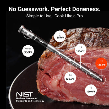 ThermoMaven 3000FT Wireless Meat Thermometer, No App Needed, 2 Probes