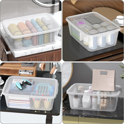 16 Quart Clear Dough Proofing Box, Latching Box with Lid, 2-Pack