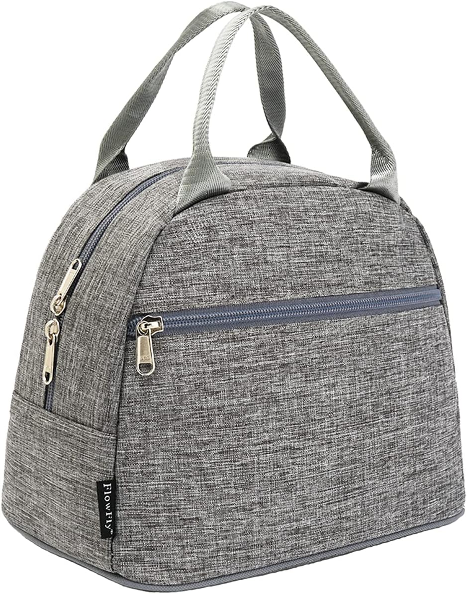 FlowFly Insulated Lunch Cooler Bag - Tote Bag Organizer for Women/Men, Black - Colors A