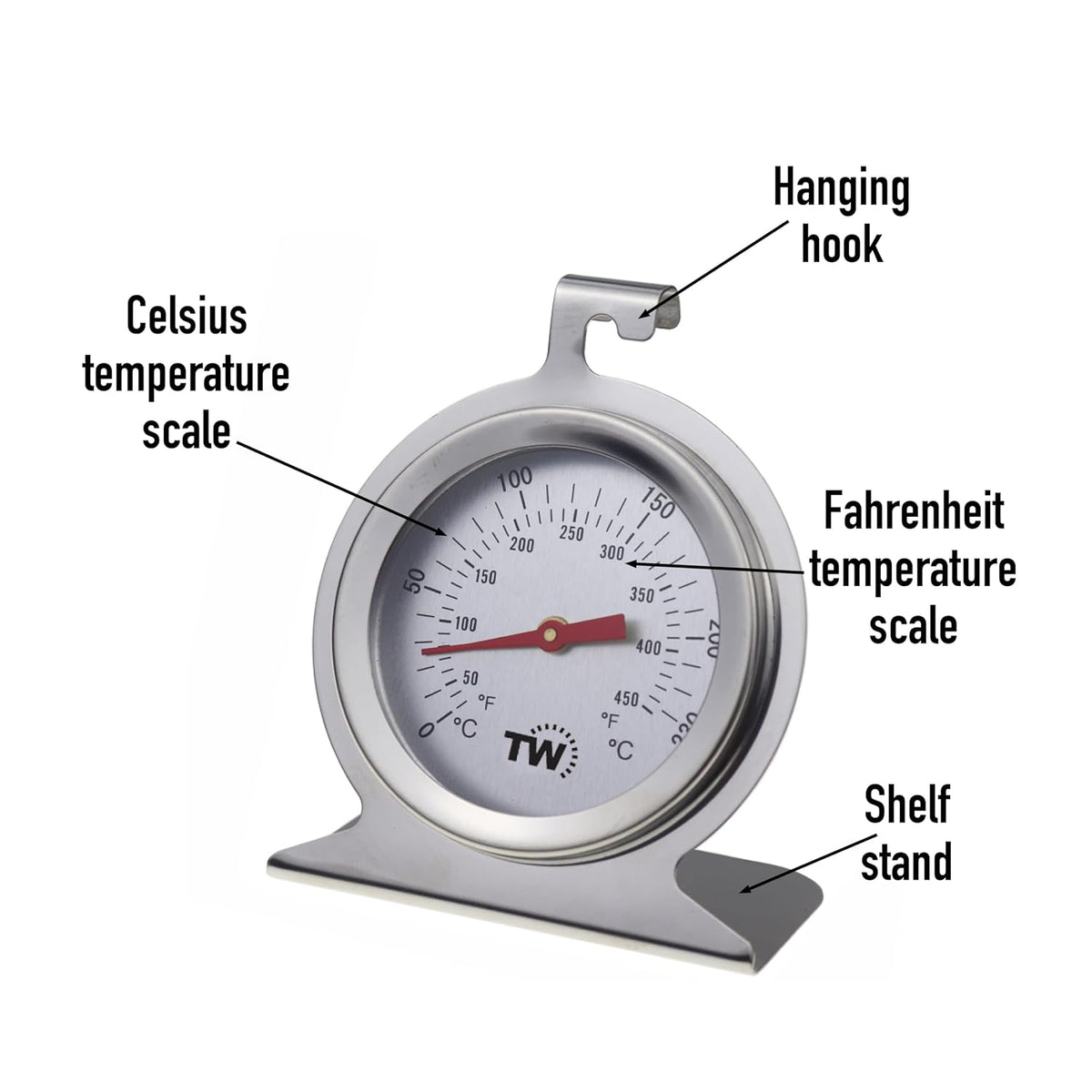 Oven Thermometer - Dial Oven Temperature Gauge