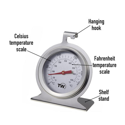 Oven Thermometer - Dial Oven Temperature Gauge