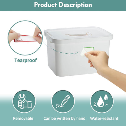 500 Pcs 1×3 Inch Removable Freezer Labels, Waterproof, Oil & Tear Resistant, No Residue Writable Stickers for Food Containers, Jars, Pantry and Meal Prep (Boho-Date)