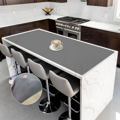Silicone Mats for Kitchen Counter, 47.3"x23.6"x0.08" Largest Heat Resistant Mat Kitchen Island Waterproof 2MM Thick Countertop Protector Mat Nons-slip Extra Large Counter Mat (Black)