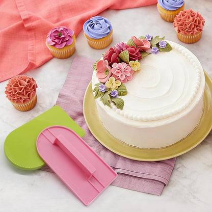 Bonsicoky 2 Pack Fondant Smoothing, Green & Pink