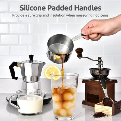 U-Taste 12 Piece Measuring Cups and Spoons Set in 18/8 Stainless Steel : 7 Measuring Cups & 5 Measuring Spoons