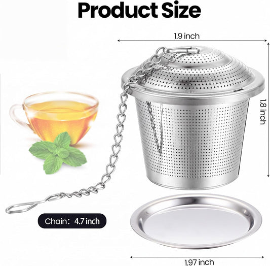 Zopeal Tea Infuser Stainless Steel Strainer with Chain, Medium